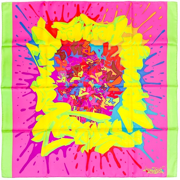 Collectible NWT Hermes Scarf “Graffiti” - Picture 1 of 9